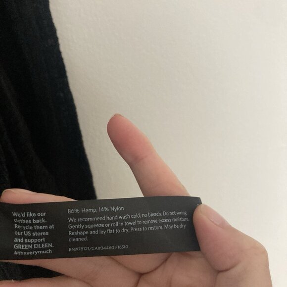 Eileen Fisher Hemp Blend Black Cardigan Bolero Size M - Picture 5 of 7